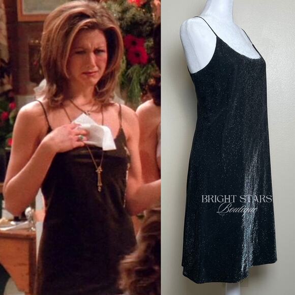 Extremely Rare Sparkle Lace Up Back Dress ASO Rachel Green Friends NWT DEADSTOCK - Picture 4 of 10